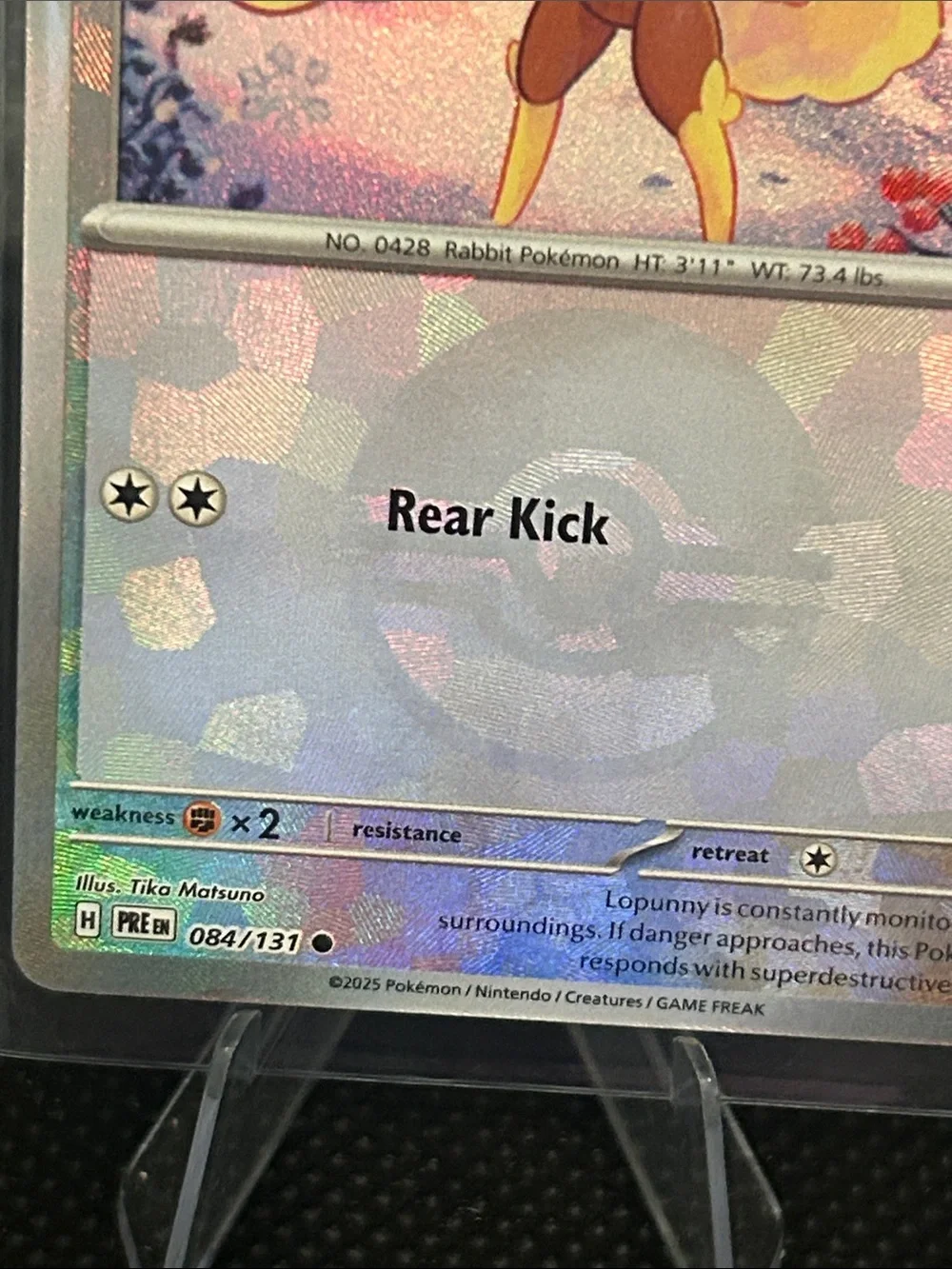 Pokemon Lopunny Pokeball 084/131 Holo from Prismatic Evolutions M/NM